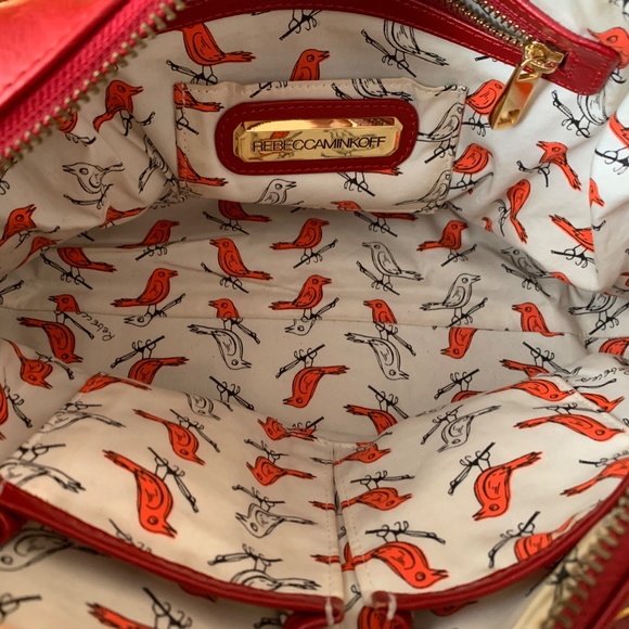 Rebecca Minkoff Red Leather Satchel w/ Crossbody Handle - Picture 8 of 16